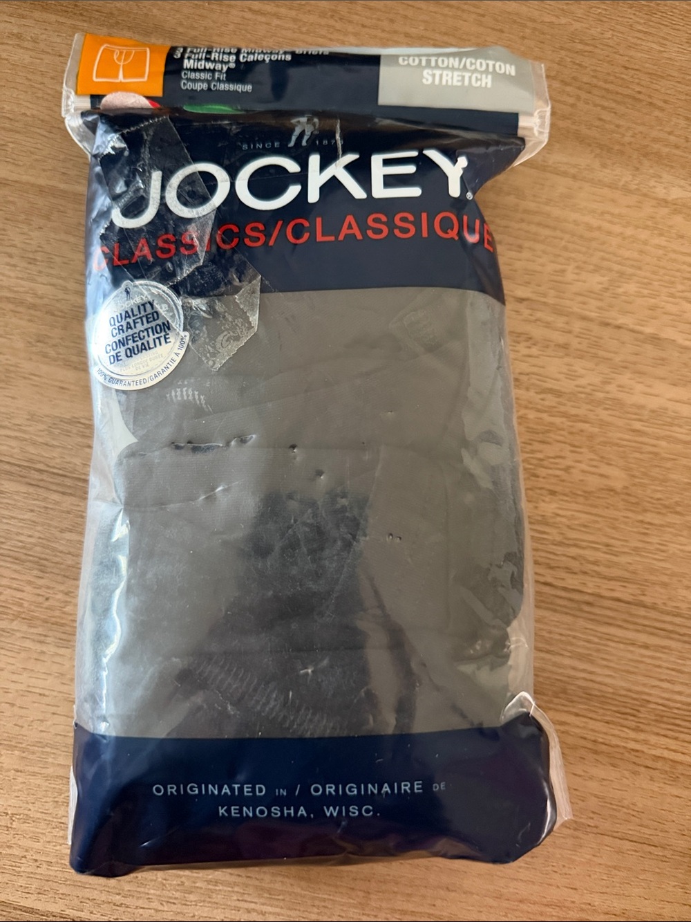 NWT Jockey Classics Cotton Stretch Briefs - Black size Medium 3 pack
